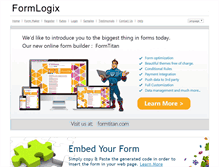 Tablet Screenshot of formlogix.com